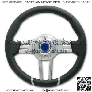 04-09 Yamaha Rhino ProOne 12-3/4" Leather Steering Wheel Combo w Cover & Adapter (Fits: Yamaha Rhino 660)