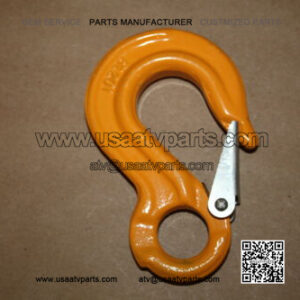 Eye Hook for Winch Cable with Safety Latch Orange Large ATV UTV 5000 LB