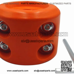 RepairWill ATV-SCHS Winch Cable Hook Stopper Rubber for ATV UTV Orange