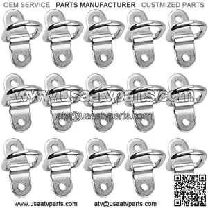 15 Pack D Ring Tie Down Anchors Heavy Duty Lashing Rings for Trailers Trucks Cargo RV ATVs Kayaks Vans Motorcycles Silver