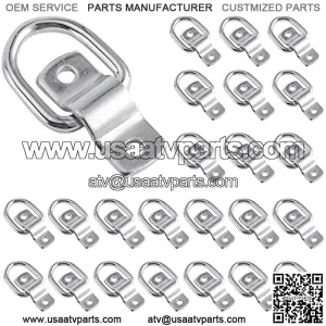 24 Pack D Ring Anchor 1/4" Trailer Cargo Tie Down Ring Anchor for Floor Trucks RV Campers Vans ATV SUV Boats Motorcycles, Heavy Duty Tie Down Ring with Mounting Bracket