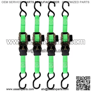 468 6-Foot (4pk) 1,500 lbs Break Strength  500 lbs Safe Work Load Haul ATVs, Lawn Tractors and Other Small Equipment  Easy-to-Use Retractable Tie-Down Straps