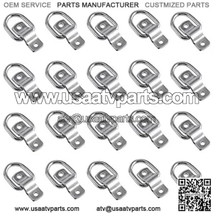 D Ring Anchor 1/4" Trailer Cargo Tie Down Ring Anchor for Floor Trucks RV Campers Vans ATV SUV Boats Motorcycles, Heavy Duty Tie Down Ring with Mounting Bracket (20)