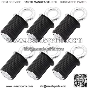 6pcs 1" ATV Anchors,Tie Down Anchors Compatible with ATV Lock and Ride,Polaris 900 1000 XP Turbo,Sportsman and ACE(Black)