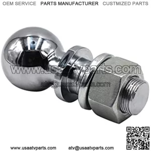 50mm Chrome Trailer Hitch Ball 5000lbs Universal Connector Trailer Parts Coupling Bumper Hitch Pin