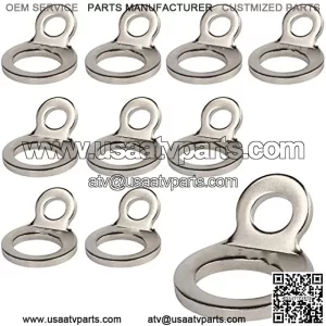 Stainless Steel Tie-Down Anchors Hooks Multi-Purpose Dirt Bike Tie Down Strap Rings for Motorcycle Dirtbike ATV Trailer Truck Rosa-Gold (10-Pack)