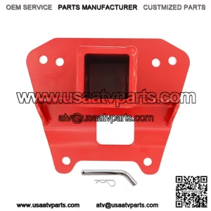 2-Inch Heavy-Duty Red Rear Receiver Hitch for 2014+ Polaris RZR XP 1000 & XP 4 1000  18mm Sockets  Rugged Steel Construction