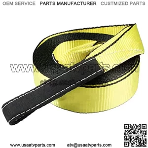 Recovery Tow Strap Polyester Recovery Strap 2" x20ft 20,000 LBS, Off Road Towing Rope, Tree Saver, Winch Strap, Protective Sleeves