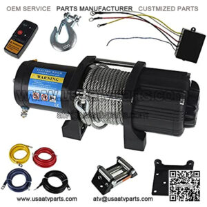 waltyotur 4500LB 12V Electric Winch Kits Wireless Winch Kit with 50FT Steel Cable for Towing ATV/UTV Off Road Trailer Boat or Snowmobile