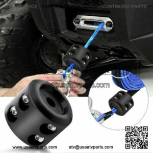 ATV UTV Winch Stopper Rubber Heavy Duty Cable Line Saver Waterproof Rope Hook