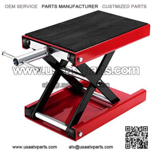 Steel Motorcycle ATV Wide Deck Scissor Lift Jack Crank Hoist Stand 1100 lbs