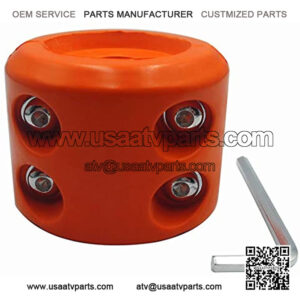 ATV-SCHS Cable Hook Stopper Rubber Line Saver with Allen Wrench for ATV UTV Winches (Orange)