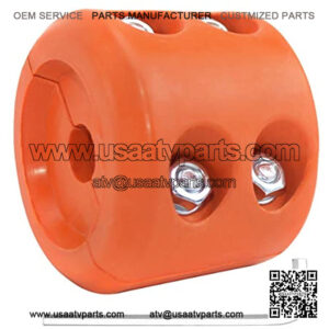 Cable Hook Stopper Durable & Shock Absorbent Stopper Accessories for Wire & Synthetic Cables ATV Accessories - Prevent Pulling, Bouncing & Fraying (Orange)