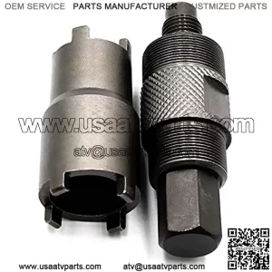 24mm 27mm Magneto Flywheel Puller and 20mm 24mm Clutch Lock Nut Spanner Tool for Honda Motorcycle ATV Dirt Bike