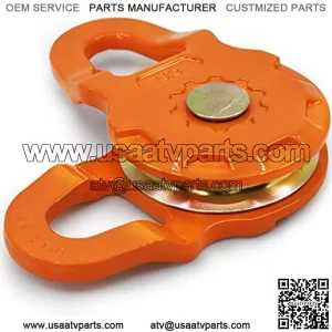 Smart Snatch Block for ATV/UTV (Side-by-side) | 24,000 LBS (12T) MBS 12,000 LBS (6T) WLL | Winch Pulley for Synthetic Rope or Steel Cable up to 7/16" (11mm) & Winches up to 12K LBS| 1 Pack