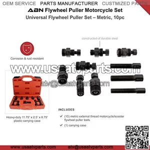 Fly Wheel Puller Motorcycle Flywheel Puller Set Flywheel Puller Tool, Universal Flywheel Puller Set  Metric, 10pc