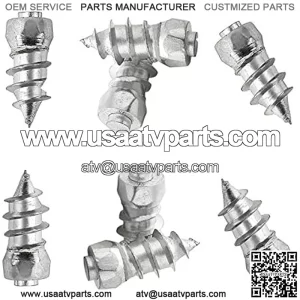 100PC Car Tire Stud Screw&Sleeve Tool Kit Truck Motorcycle Anti-Slip Carbide TipSnow Chains Spikes Studs (15mm)