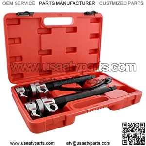 Coil Spring Compression Tools - 2pc Durable Coil Spring Clamps Strut Spring Compressor Tool Set with Safety Guard