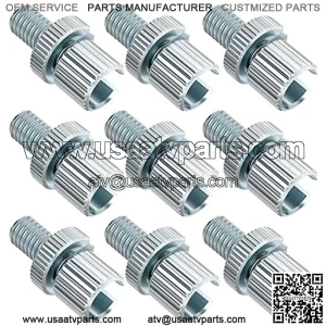 PAGOW 8PCS Screw Metric Clucth Brake Cable Adjuster, for Honda Yamaha Kawasaki Suzuki ATV Motorcycle, 8MM, Silver