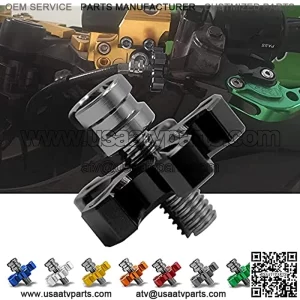 M8 Motorcycle Brake Clutch Levers Cable Wire Adjuster Screw Bolt Aluminum CNC Machine for Motorcycle ATV UTV Sport Bike Black