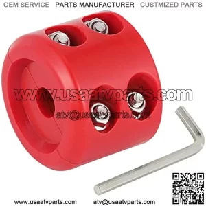 Winch Cable Hook Stopper for ATV UTV SUV ORV, Rubber Rope Line Saver, Prevent Bouncing Fraying, with Allen Wrench (Red)