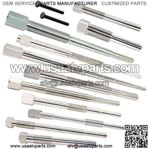 Primary & Secondary Clutch Puller Tool kit. Contains 12 Different Models And Sizes of Clutch Puller Tools. Suitable for Golf Carts, Kawasaki, Arctic Cat,Can-Am, Polaris Motorcycle