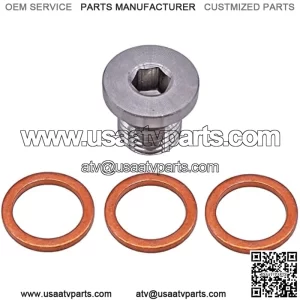 7052306 Engine Oil Drain Plug and Washers for Polaris ACE General Ranger RZR Scrambler 570 900 1000