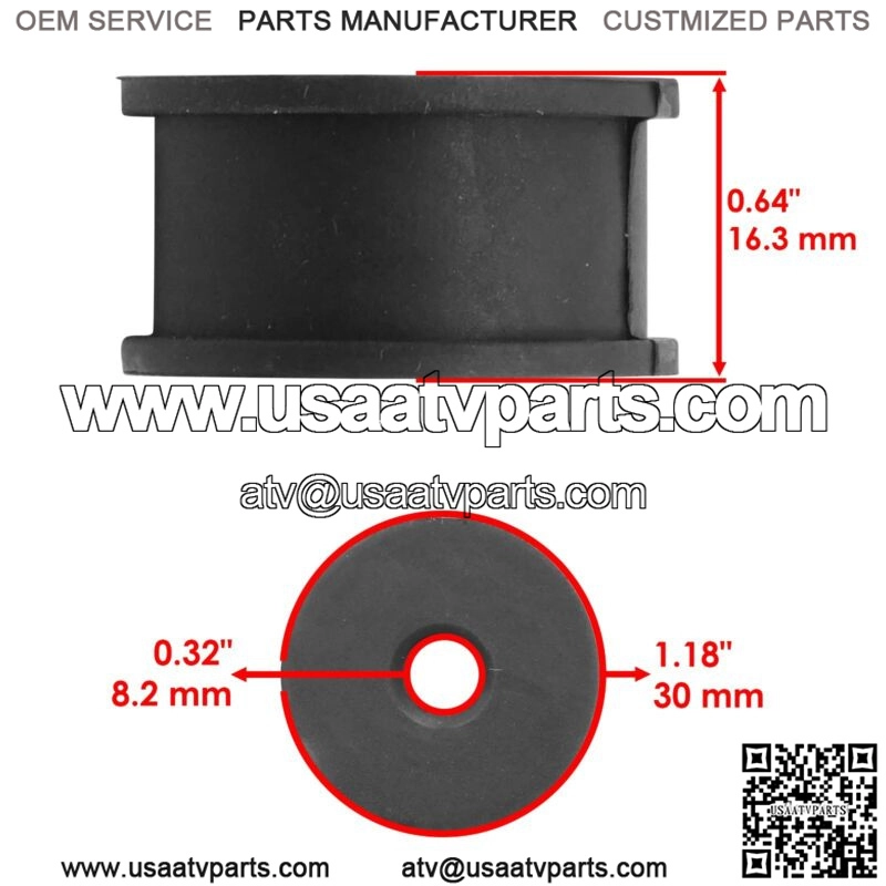 Muffler Anti-Vibration Rubber for Can-Am Maverick Max 1000R 2014-2018 Qty 4 - Image 2