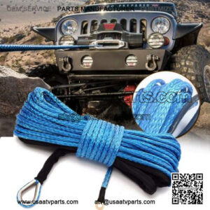 1/4" x 50' Synthetic Winch Rope Line Cable 10000LBS Capacity ATV/UTV Boat Truck