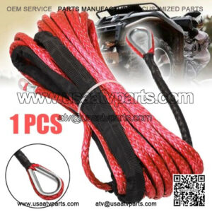 3/16" x50' 10000LBS Synthetic Winch Rope Line Recovery Cable 4WD ATV UTV Red