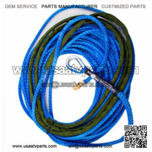 3/8 x 80' AmSteel Blue Main Line Synthetic Winch Rope Cable UTV ATV SUV