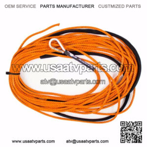 50' x 3/16" AmSteel Blue Mainline Synthetic UTV ATV Winch Rope Line Cable ORANGE