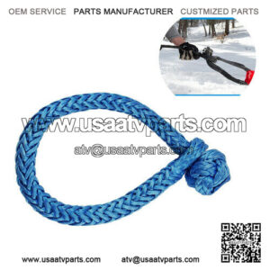 8mm * 100mm polymer Synthetic Winch Line Cable Rope fits most car ATV UTV Blue