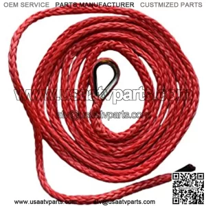 1/4"*10ft ATV Plow Lift Rope,Snow Plow Lift Rope,Synthetic Rope,Snow Plow Attachments (Red)