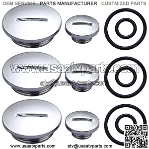 Stylemafia Three Set Of Quad Engine Stator Side Cover Caps W/Seals 50cc 70cc 90cc 110cc 125cc Compatible with ATV BMS Roketa Taotao SunL Coolster