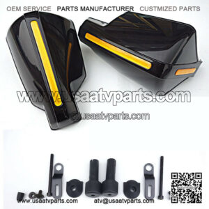 22mm Black Handle Bar Hand Guards For Motorcycles Dirt Bikes ATVs Snowmobiles