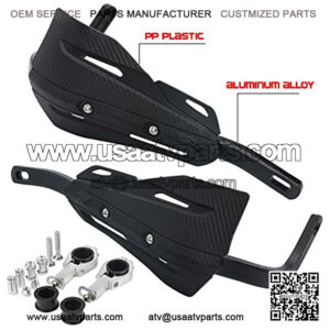 Hand Guards Dirt Bike Handguards Upgrade Black Aluminum Brush Bar Universal Motorcycle Hand Guard Bark Busters for ATV Quad CR CRF YZF KXF RMZ BSE Motocross Pit Bike Racing KAYO (Black)