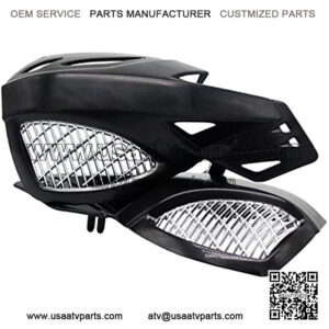 7/8" Motorcycle Handguards Handlebar Hand Guards Brush Bar Protector For Motocross Supermoto Racing Dirt Bike ATV (Black)