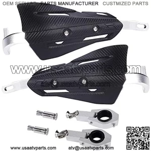 Meekear Motorcycle Universal Handguards, Aluminum Alloy Handlebar Guards - 7/8" 22mm and 1 1/8" 28mm for Motocross Dirt Bike Hand Guards Motorcycle Hand Guard Shield (Black)