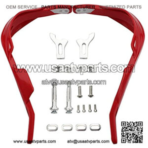 7/8" Aluminium Alloy Handlebar Hand Brush Guards Protector Handguards Assy Replacement for  Yamaha Suzuki Motocross Motorcycle Off-road Pit Dirt Bike ATV Red