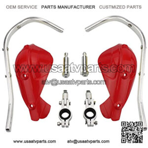 7/8" Handlebar Hand Brush Guards Handguards Assy with Aluminium Alloy Lever Replacement for  Yamaha Suzuki Motocross Motorcycle Off-Road Pik Dirt Bike ATV Dark Red