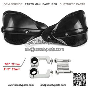 Hand Guards Dirt Bike Motorcycle Handguards 7/8" and 1 1/8" Brush Bar For off Road ATV Motorcycle Pit Dirt Bike Motocross (Black)