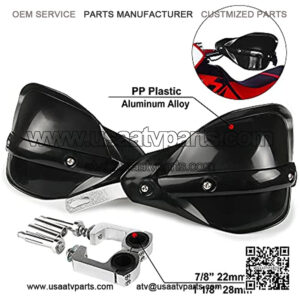 JFG-RACING Black Handguards Hand Guards - Universal for 7/8" and 1 1/8" Brush Bar For off Road ATV For Motorcycle Pit Dirt Bike Motocross