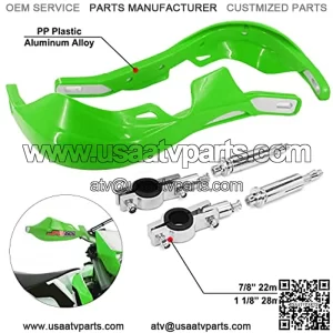 RACING Motorcycle Universal Handguards Aluminum Hand Guards Brush Bar For off Road ATV For Motocross Dirt Bike Enduro -Green