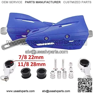 Guardamanos de mano para moto de cross de 7/8 pulgadas y 1 1/8 pulgadas barra de cepillo para todo ter, ATV para motocicleta, Pit Dirt Bike Motocross  Azul