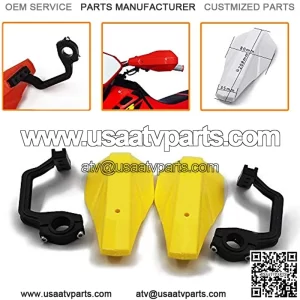 Motocross Brush Universal Handguards Hand Guards For RM RMZ RMX DR DRZ 85 125 250 400 450 650 Dirt Pit Bike Enduro off Road ATV (Yellow)