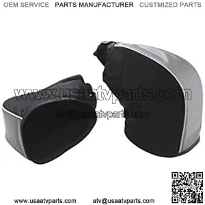 Polaris Snowmobile Universal Formed Snowmobile Handlebar Gauntlets - Black