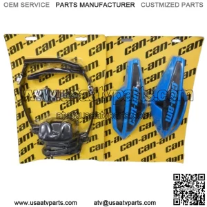 Can-Am Blue Wind Deflector Hand Guard Kit w/ Mounting Kit Complete Wrap Around