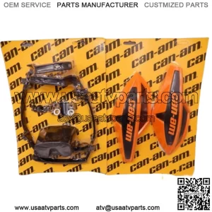 Can Am Orange Crush Wind Deflector Hand Guard Kit w/ Mounting Kit Wrap Around