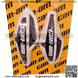 Can-Am Outlander Renegade White Black Handlebar Wind Deflector Pair 715000537